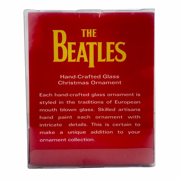 THE BEATLES Hand Crafted Glass Christmas Tree Ornament Faces 2011 - Picture 3 of 4